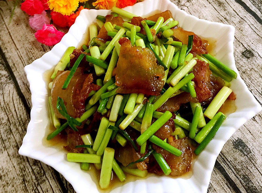 蒜苔臘肉